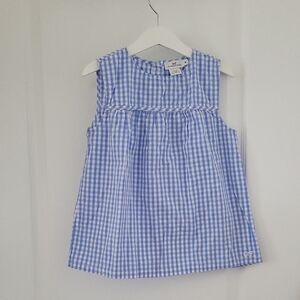 Vineyard Vines Light Blue Gigham Girls Top
